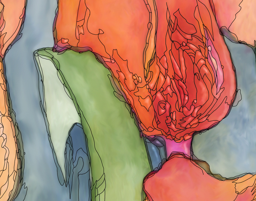 Art Nouveau Abstract Background