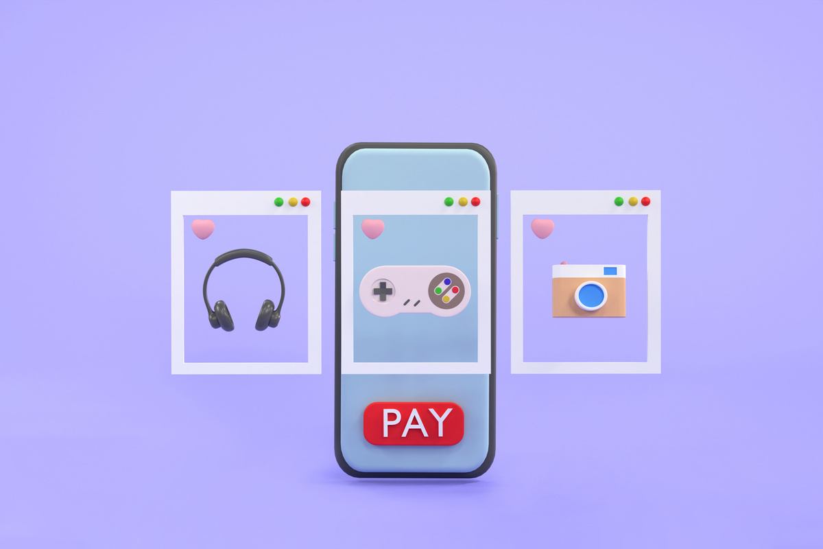 screens Shopping app flat design template for mobile apps. Shopp
