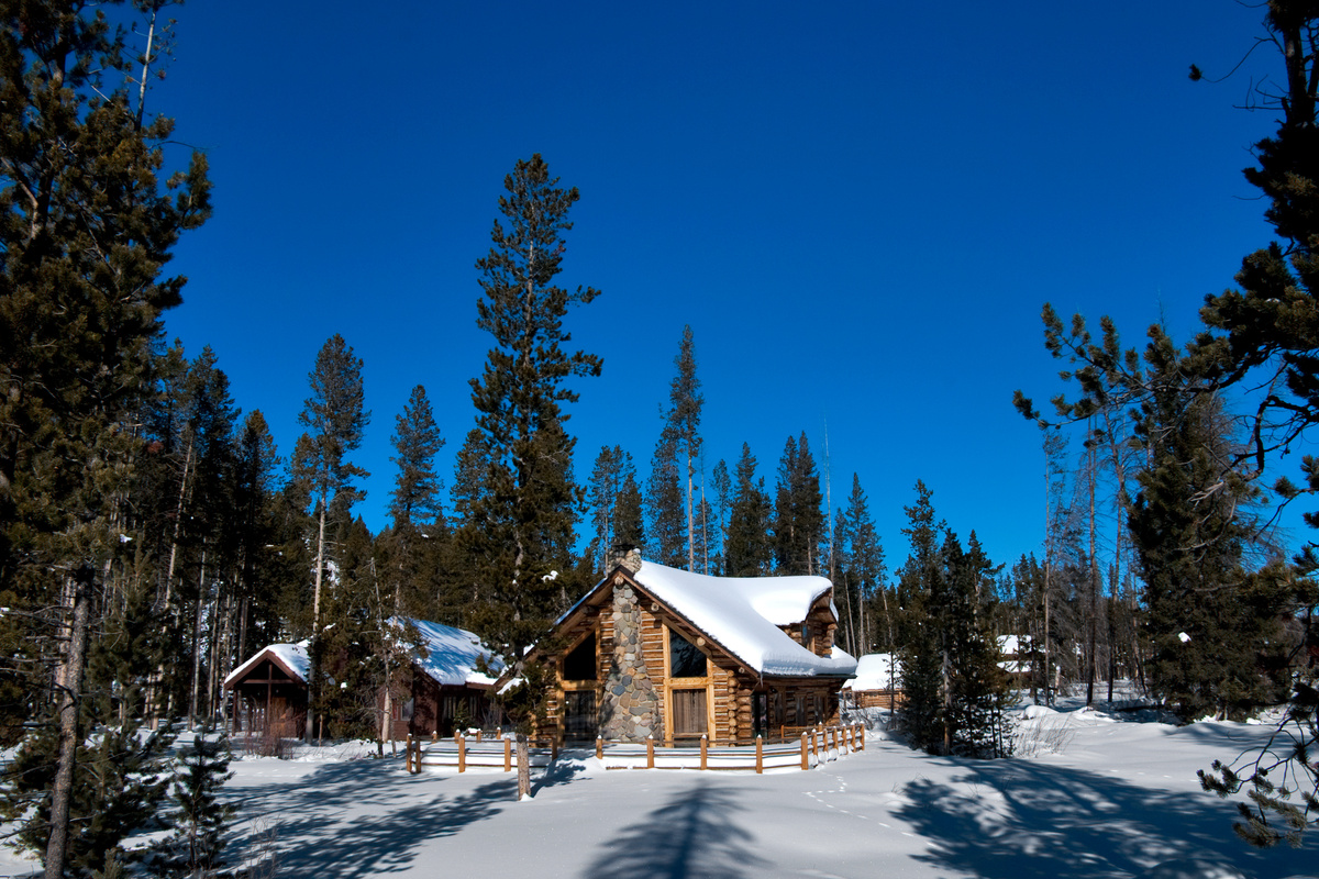 Idaho Winter Log Cabin